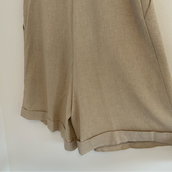 (SOLD) VINTAGE Linen Blend High-rise Bermuda Shorts Size 4 - Picture 8 of 14